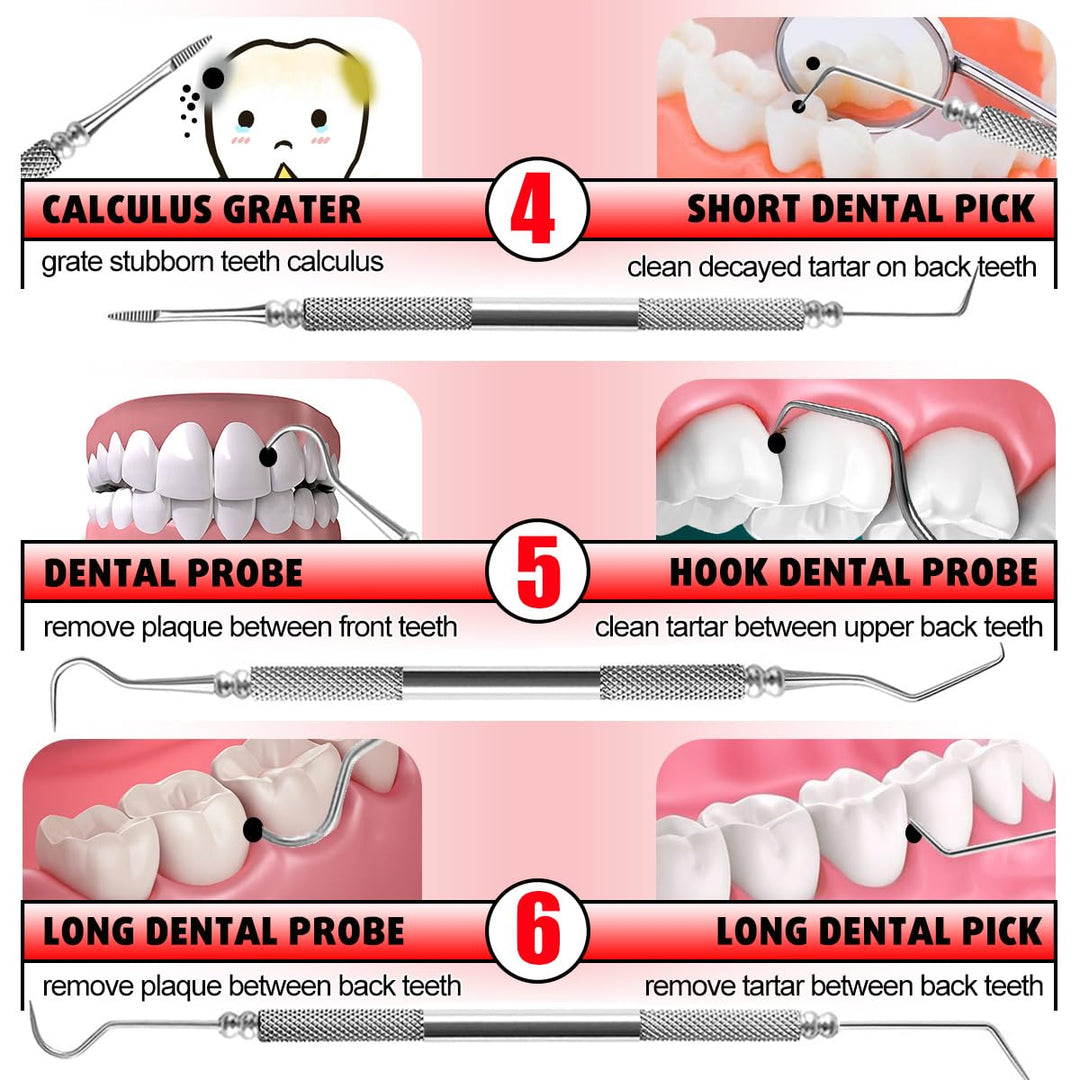 Antonki Dental Tools, 6 Pack Professional Teeth Cleanin