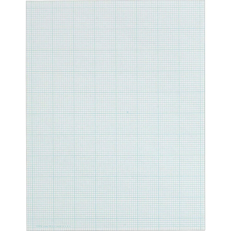 Cross Section Pad, 1 Pad, 10 Squares/Inch, Quadrille Rule, Letter Size, White, 50 Sheets/Pad, 1 Pad (35101)