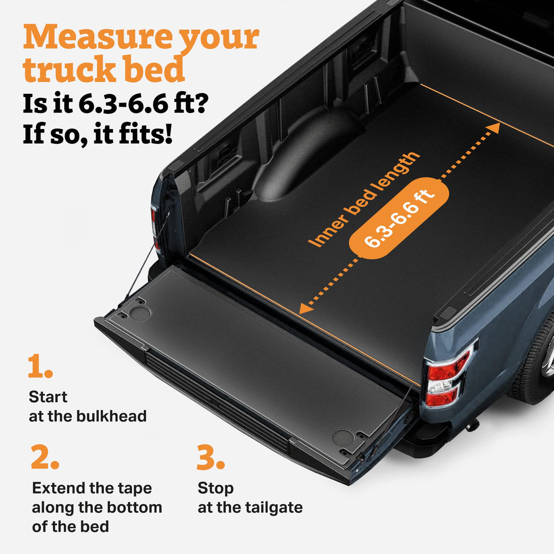 Truck Bed Tent - Fits Truck Tents for Camping 6.3-6.5 ft Bed, Waterproof &amp; Windproof Pickup Truck Tent 6.5 Foot Bed, Sturdy Truck Bed Camper Shell with Carry Bag
