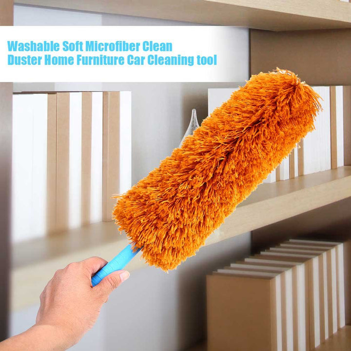 Duster, Washable Anti Static Duster with Soft Microfiber for Cleaning, Home Furniture, Car Cleaning Tool(Dark Brown)