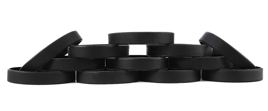 MoMolly 12Pcs Silicone Wristband Bracelet Blank Sports 