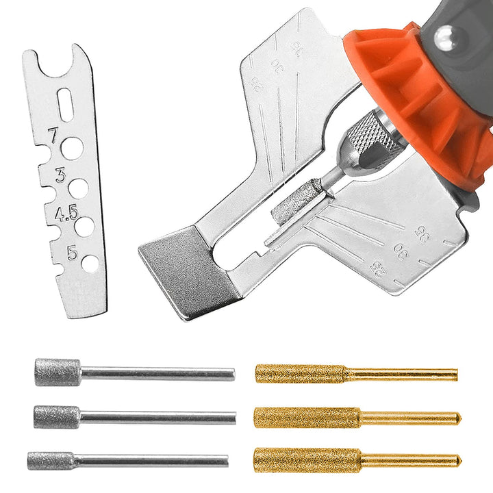 JONMON Chainsaw Sharpening Attachment Kit - 8Pcs Chain 