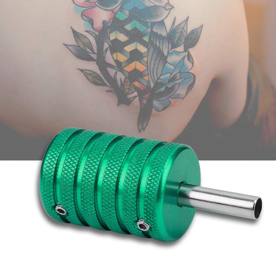 35mm Aluminium Alloy Tattoo Knurled Grip Tube Tattoo Gun Grip Tattoo Handle Tattoo for Tattoo Artists[green]