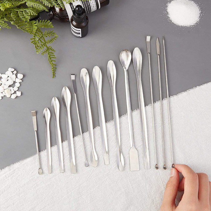 OLYCRAFT 26PCS Stainless Steel Lab Measuring Spatula Se