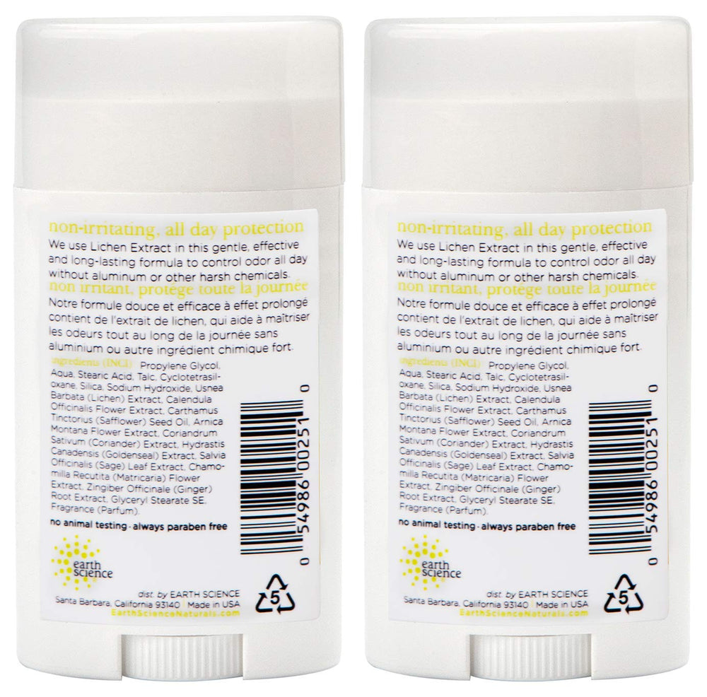 : Natural Deodorant Liken Plant Herbal Scent, 2.5 oz (2 pack)