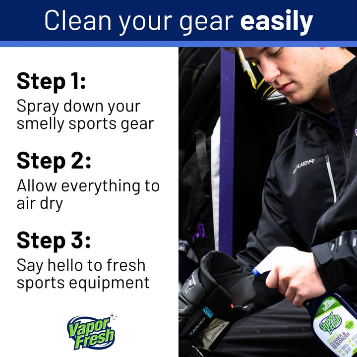 Sports Cleaner and Deodorizer - Sports Gear Odor Eliminator, Boxing Glove Deodorizer, Gym Equipment Spray, Natural and Plant Based, 16 Fl Oz (1-Pack)