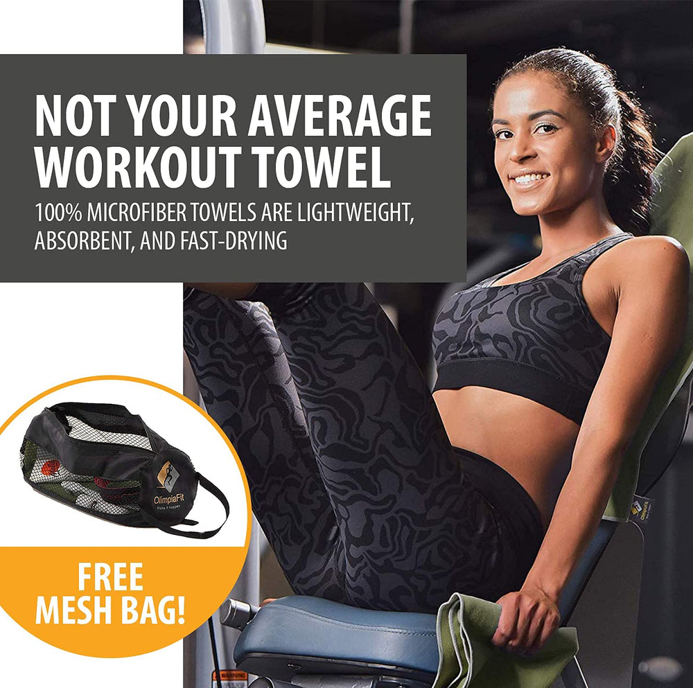 Quick Dry Towel - 3 Size Pack of Lightweight Microfiber Travel Towels w/Bag - Fast Drying Towel Set for Camping, Beach, Gym, Backpacking, Sports, Yoga & Swim Use (GREY)