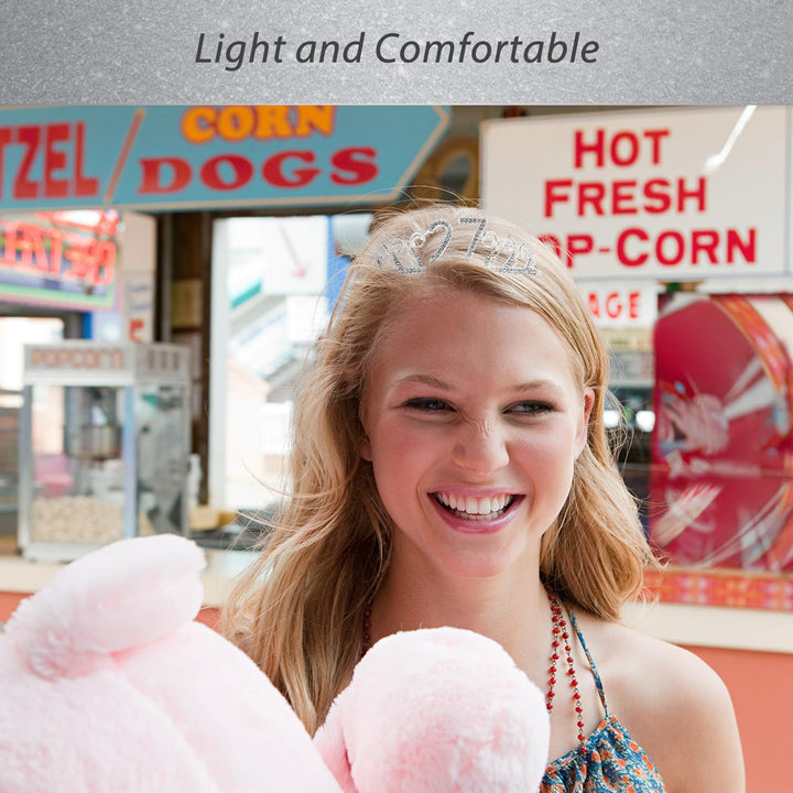 27th Birthday Tiara and Sash silver, 27th Birthday Gifts for woman, HAPPY 27th Birthday Party Supplies, 27 &amp; Fabulous Glitter Satin Sash and Crystal Tiara Birthday Crown for 27th Birthday Party Suppli