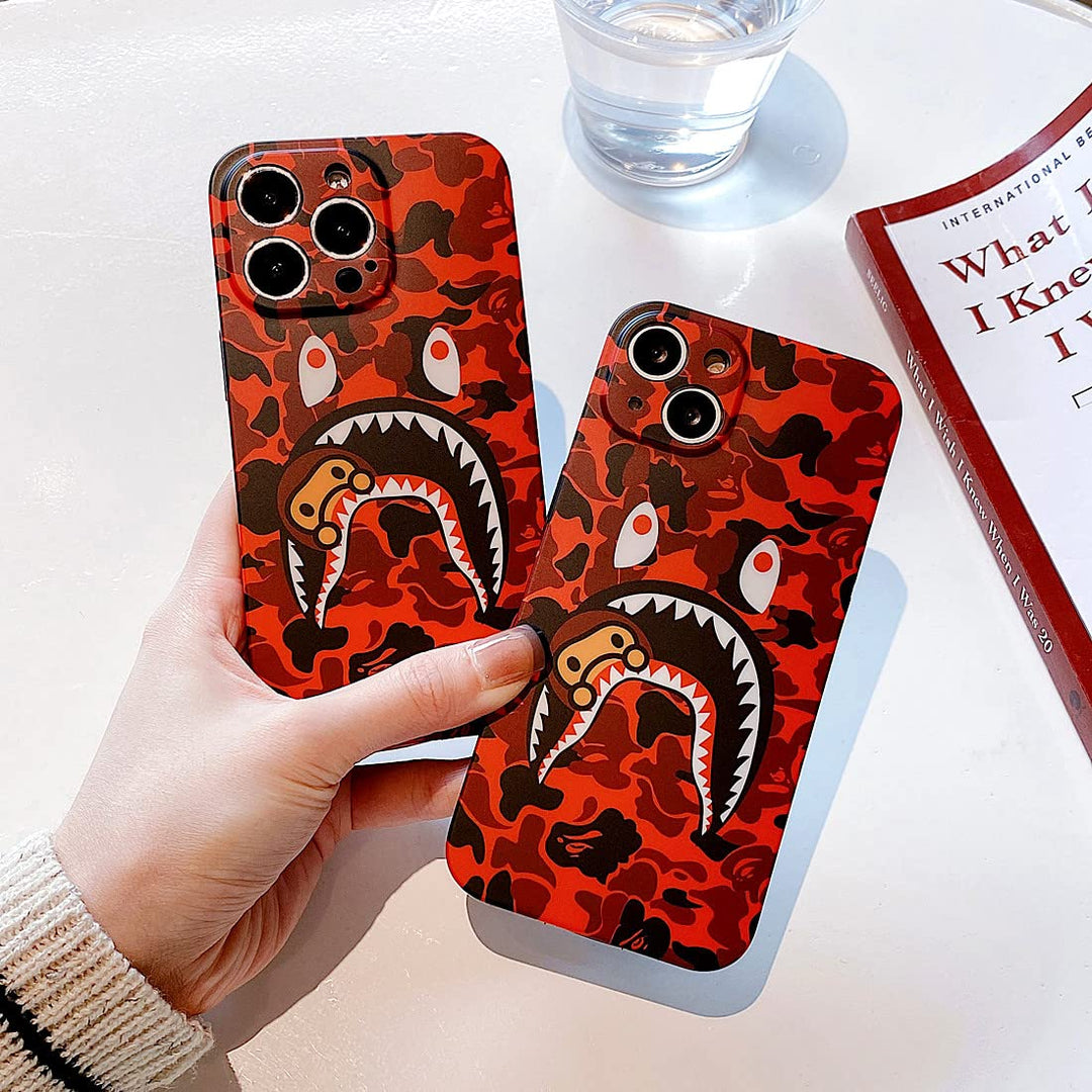 Hoolcase for iPhone 13 Pro Max Soft Case 6.7-inch for Shark Face/Shark Teeth Fans Kids Boys, Cartoon Cute Fun Shockproof TPU Protective 6.7 Inch Case for iPhone 13 Promax (B-YU)