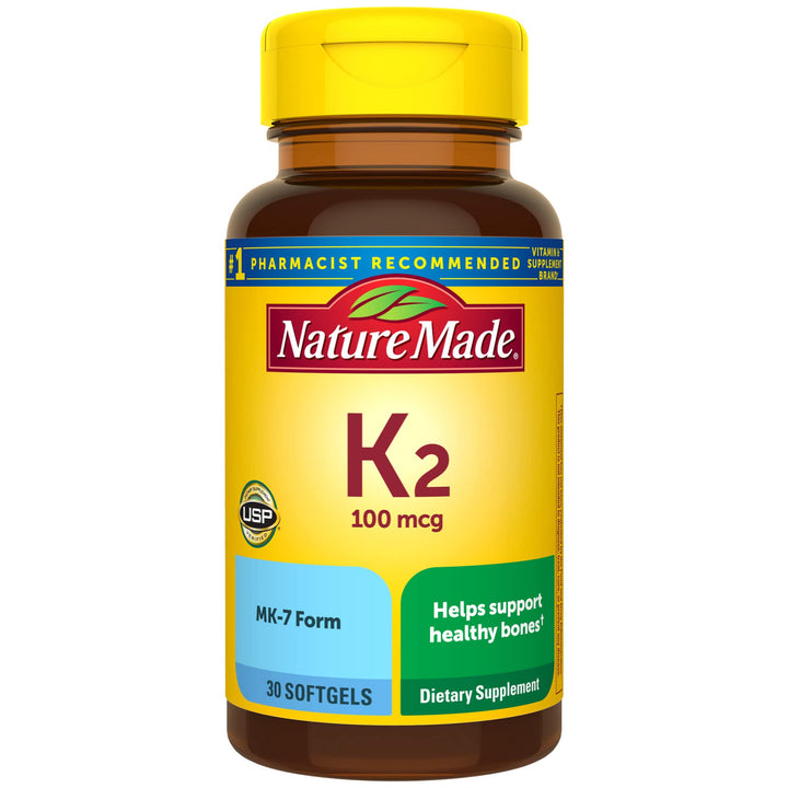 Nature Made Vitamin K2 100 mcg, Healthy Bone Supplement