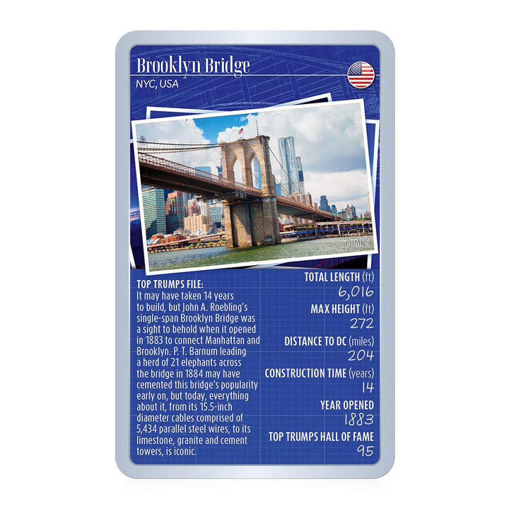 Card Game The Greatest Bridges - Family Games for Kids and Adults - Learning Games - Kids Card Games for 2 Players and More - Kid War Games - Card Wars - for 6 Plus Kids