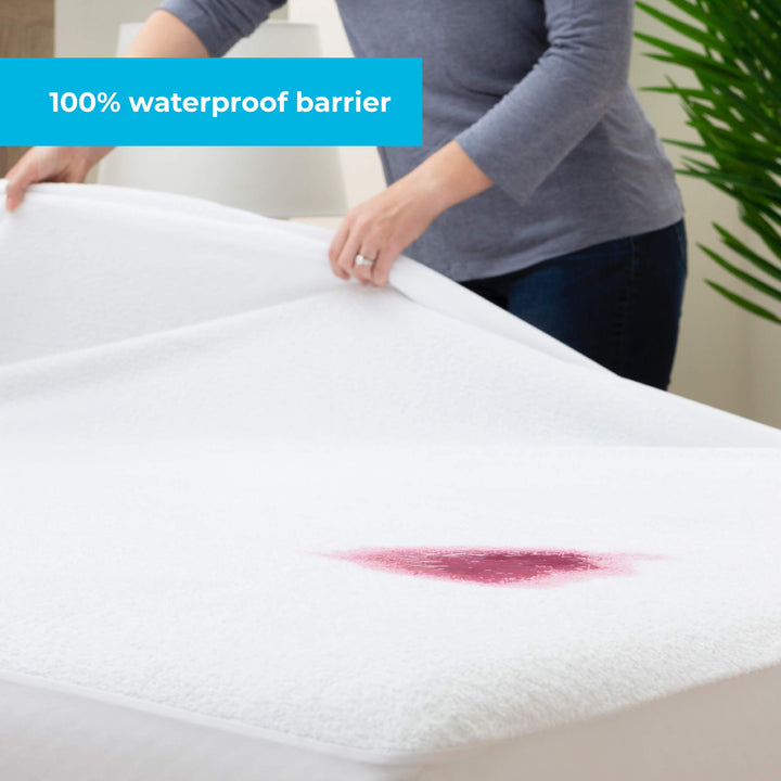 Linenspa Cotton Terry Waterproof Mattress Protector - T