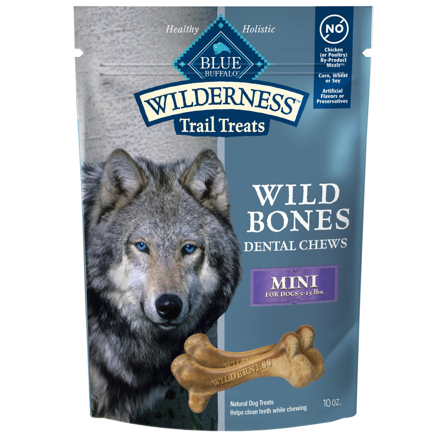 Wilderness Wild Bones Grain-Free Dental Chews Dog Treats, Mini, 10-oz Bag
