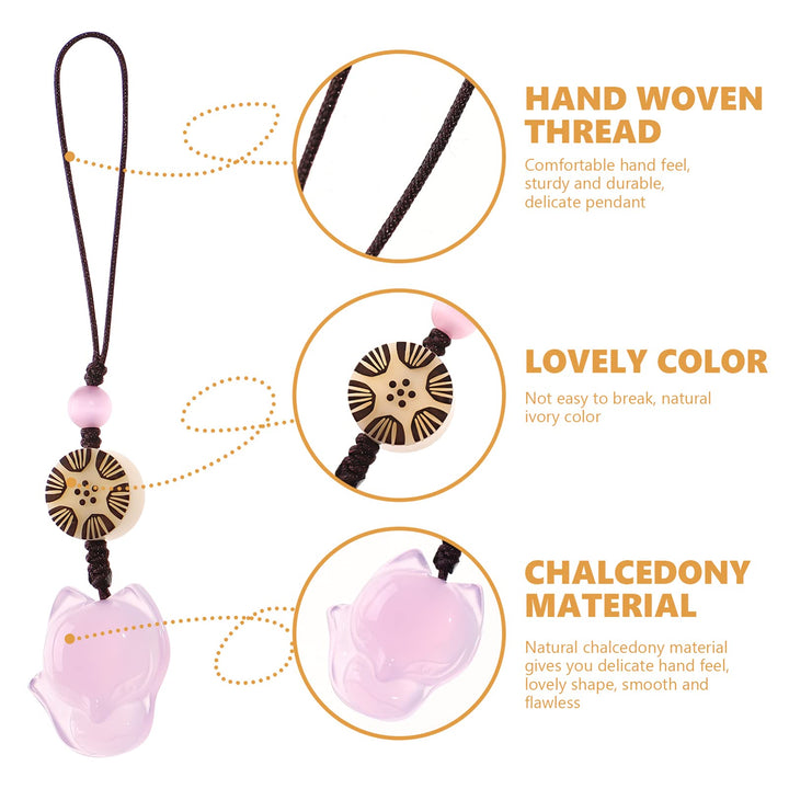 Hemobllo Cell Phone Strap Cartoon Fox Phone Charm Key C