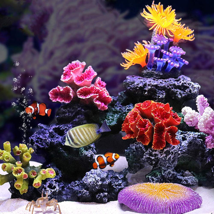 1Pc of Polyresin Coral Ornament, Aquarium Coral Decor 3 1/10 x 2 1/3 x 1 9/10 for Fish Tank Aquarium Decoration