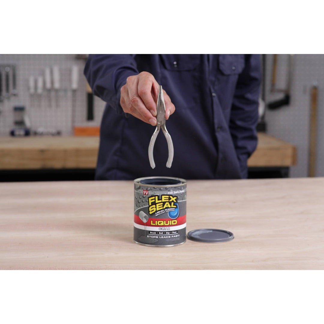 , 32 oz, Clear, Liquid Rubber Coating Sealant, Waterproof, Flexible, Breathable, and UV Resistant, Roof Repair, Basements, RV, Campers, Trailers, Marine, EPDM, Masonry