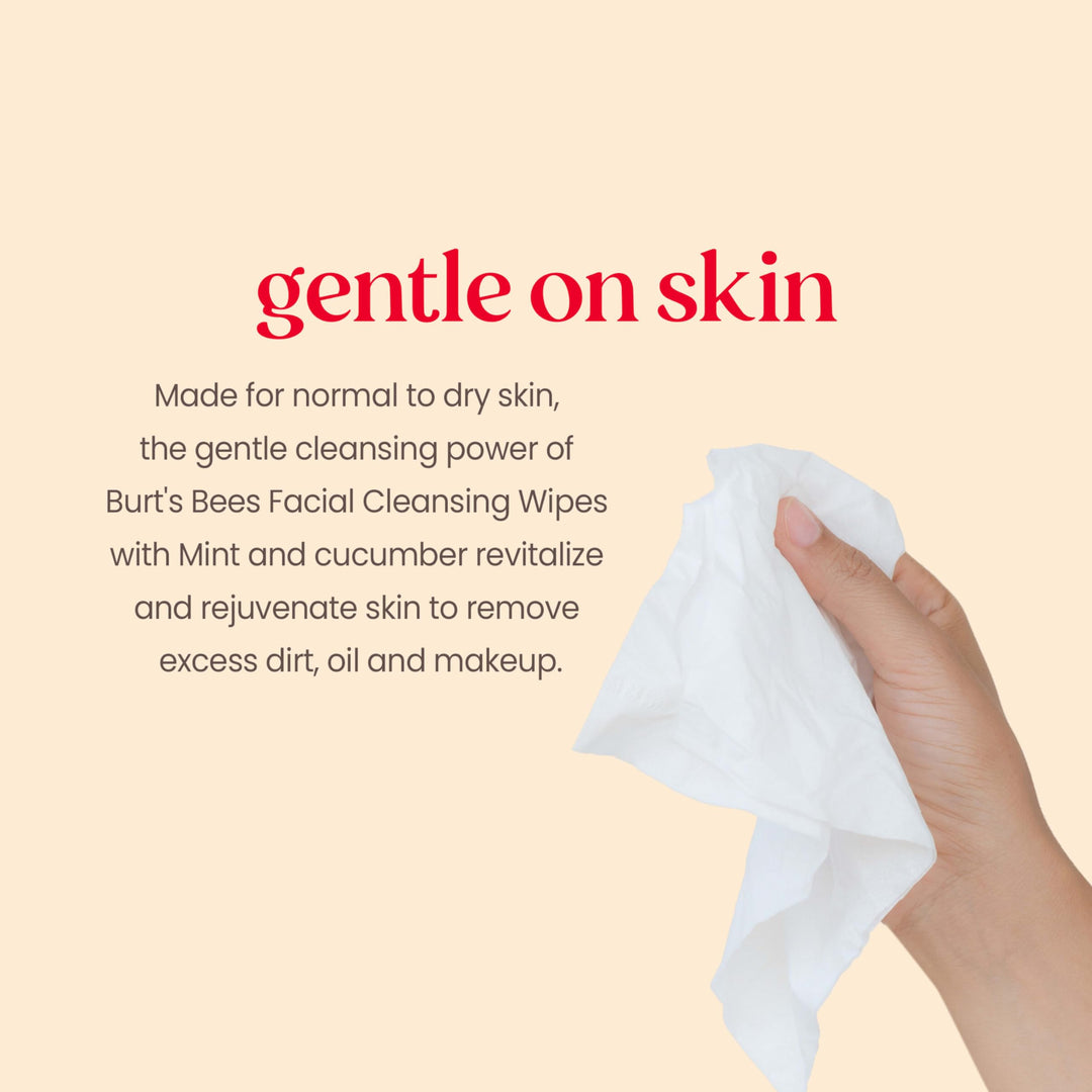 Burt&#39;s Bees Sensitive Facial Cleansing Towelettes with Cucumber and Sage - 30 Count