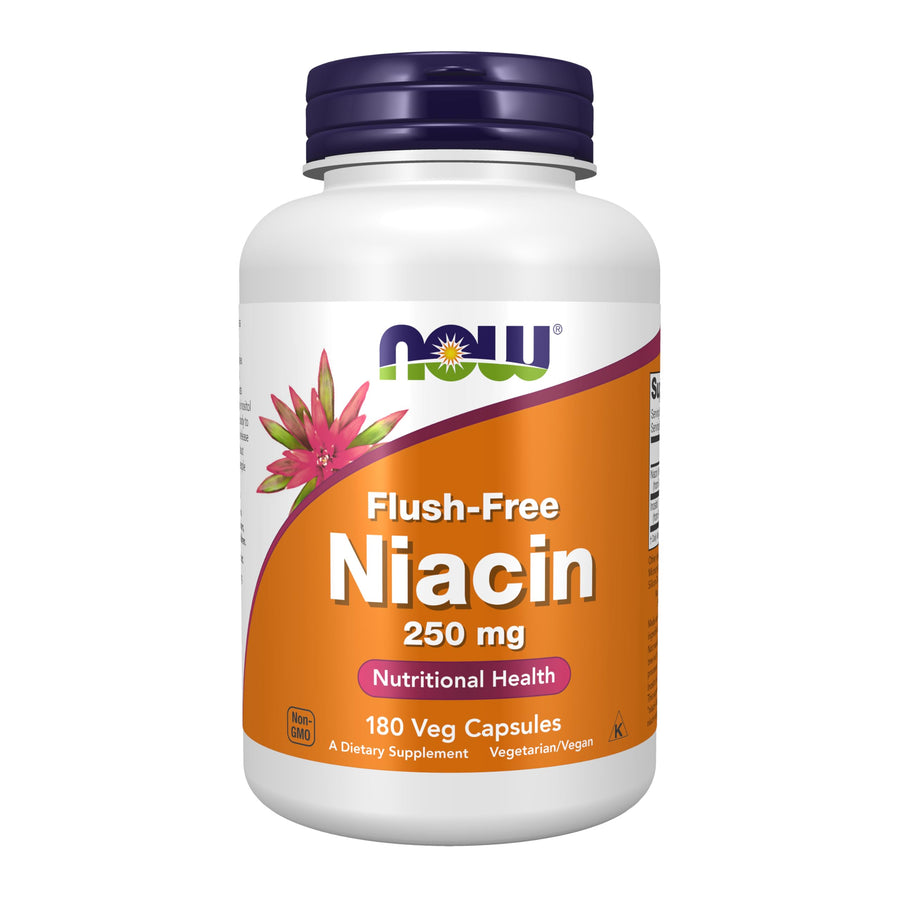 Supplements, Niacin (Vitamin B-3) 250 mg, Flush-Free, Nutritional Health, 180 Veg Capsules