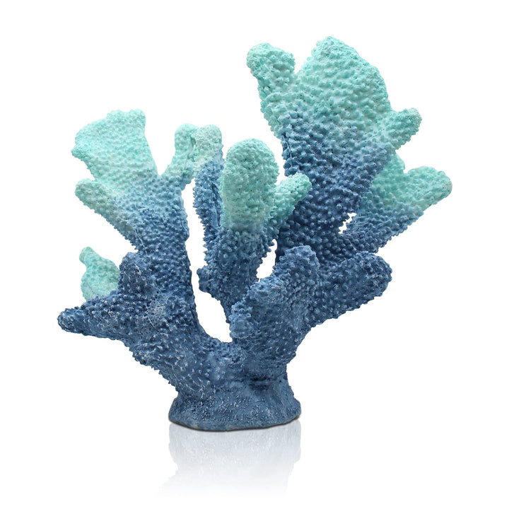 Blue Coral Decor Coral Reef Faux Artificial Coral Decor Resin Coral Statue Nautical Decor Tabletop Decoration Home Living Room Decor (7.8in Tall)
