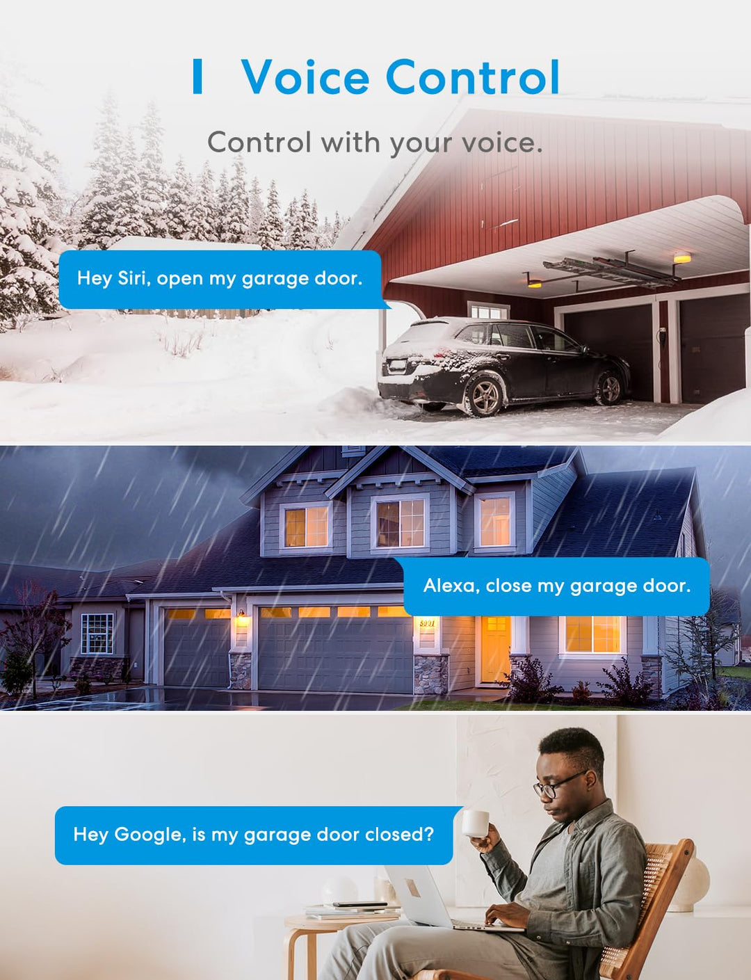 meross Smart Garage Door Opener Remote with External An