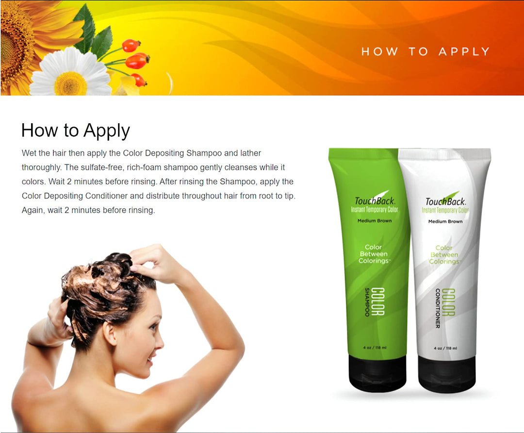 ColorMetrics Touch Back Shampoo &amp; Conditioner Set, Medium Brown