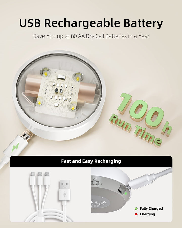 EZVALO Motion Sensor Under Cabinet Light, 1500mAh Rechargeable Battery, Ultra-Thin Aluminum Body, 10mm Thick, Magnets Integrated, Auto & Always-On/Off Modes, Touch Control & Dimming