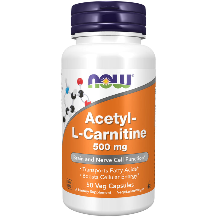 NOW Foods Supplements, Acetyl-L Carnitine 500 mg, Amino