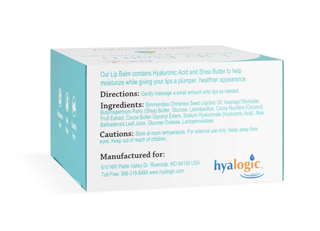Episilk Hydrating Lip Balm w/Hyaluronic Acid | Dry Lips | Natural Moisturizing Lip Balm | Gluten &amp; Fragrance Free, Unflavored (0.5 oz)