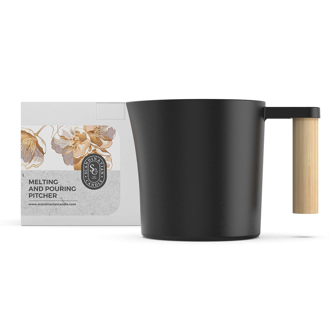 Candle Making Pot - The Original Black Candle Pouring and Wax Melting Pot. Perfect as Double Boiler for Candle Making. Sturdy Metal Candle Wax Melter Pitcher Built to Last.
