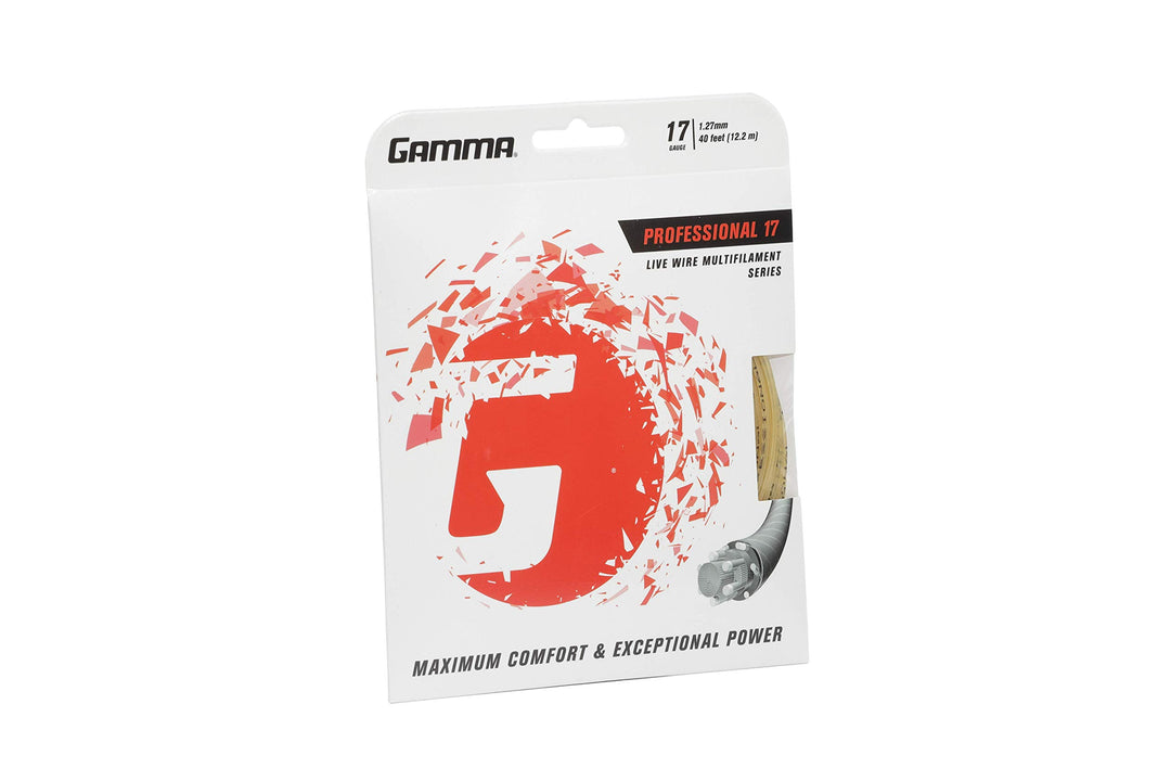 Gamma Live Wire Professional 17G Tennis String, Natural
