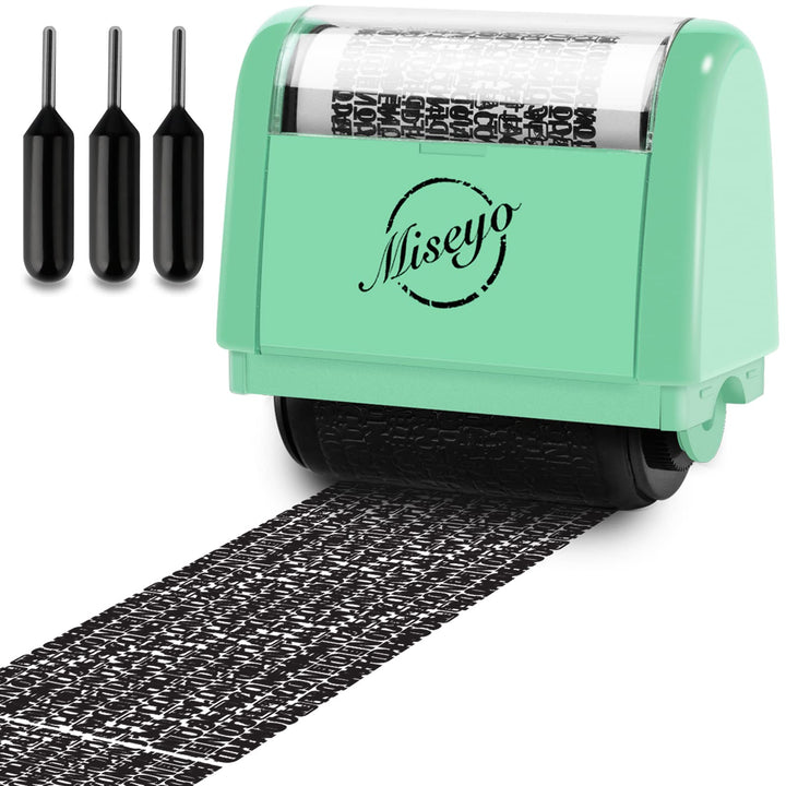 Miseyo Wide Identity Theft Protection Roller Stamp Set 