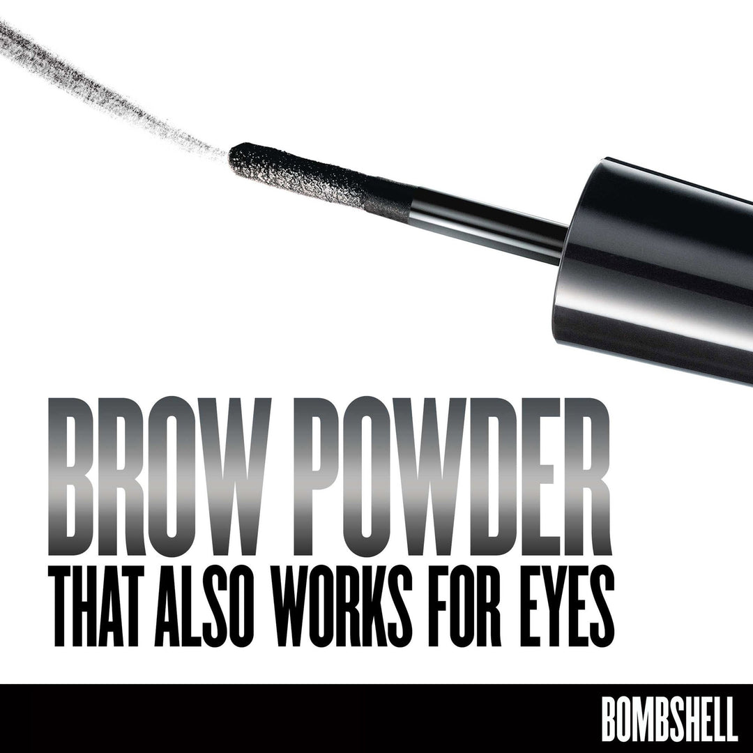Bombshell POW-der Brow &amp; Liner Eyebrow Powder Black 800, .24 oz (packaging may vary)