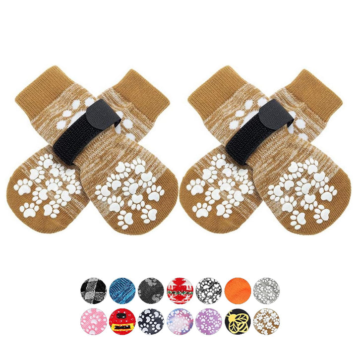Anti Slip Dog Socks to Prevent Licking Paws, Dog Shoes for Hot Pavement, Dog Booties for Small Medium Large Senior Dogs, Traction Control Dog Boots &amp; Paw Protectors for Hardwood Floors