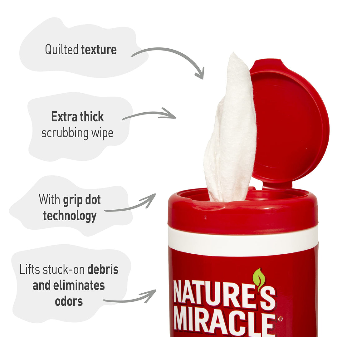 Nature&#39;s Miracle Small Animal Cage Scrubbing Wipes, Extra Thick, 30 Count (Pack of 1)