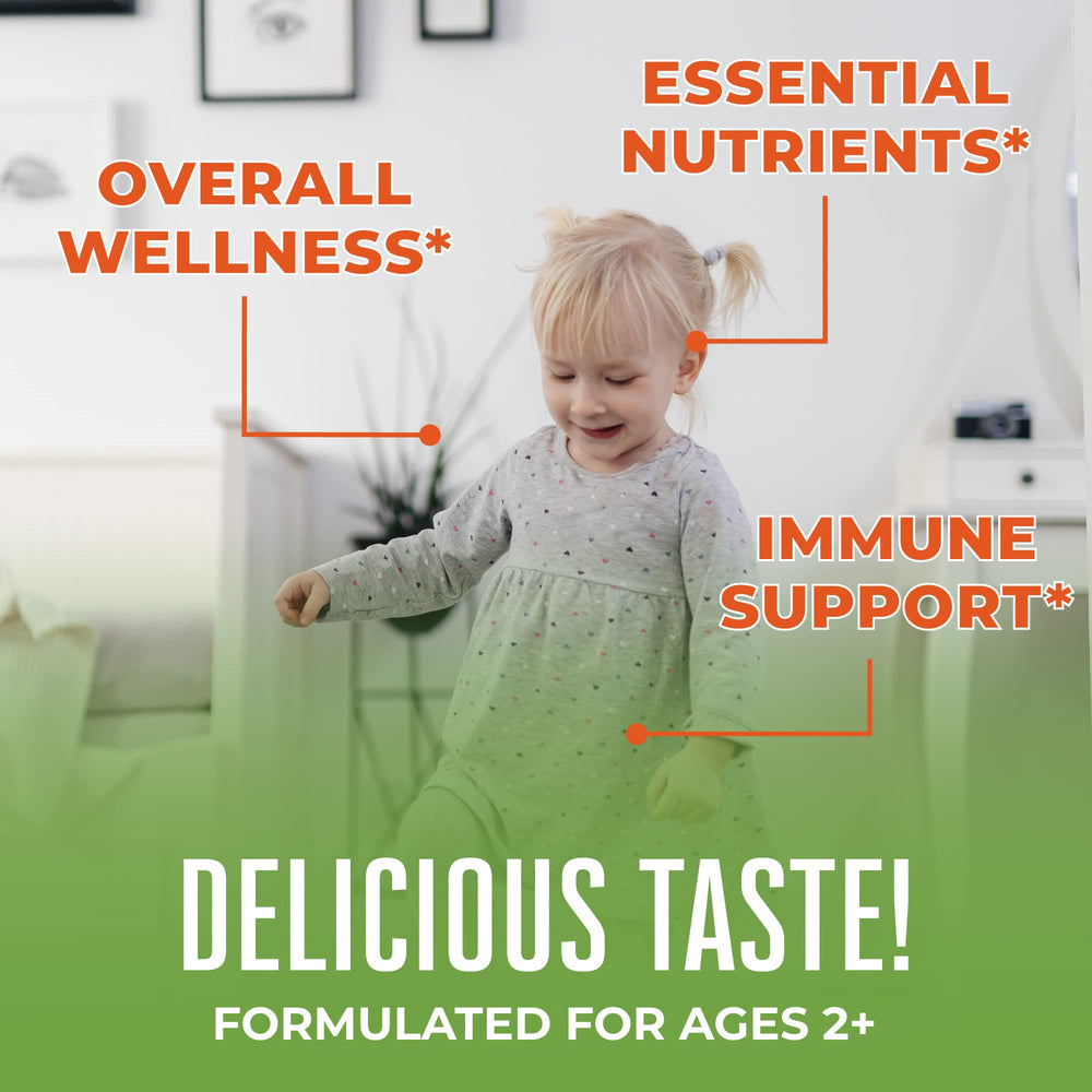 Sugar Free Vitamin Gummies for Kids Age 2 | 2 Month Supply Multivitamin with Vitamin C, D3, Zinc | 1 Gummy Per Day | Toddler Vitamins | Sugar Free | Vegan | Non GMO | 60 Count