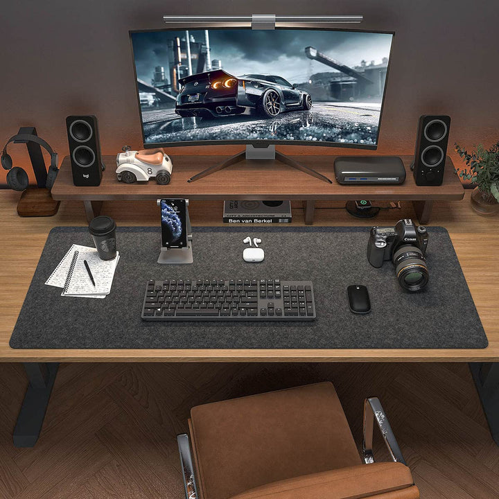 Large Felt Desk Pad, 40&#39;&#39;x16&#39;&#39; Full Desk Mouse Pad, Desk Mat for Keyboard,Computer Mat for Desk,100X40cm Felt Desk Mat for Desk Pad Protector