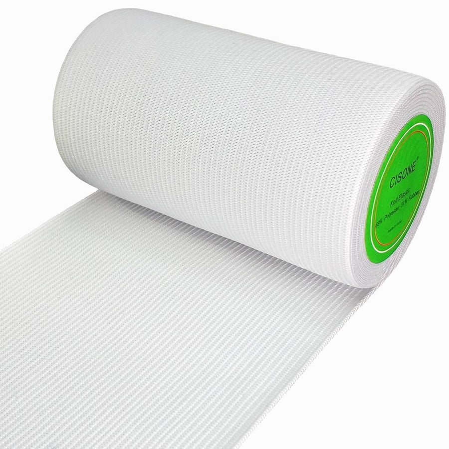 Knit Elastic 4 Inch Wide White Heavy Stretch High Elasticity Knit Elastic Band 3 Yards