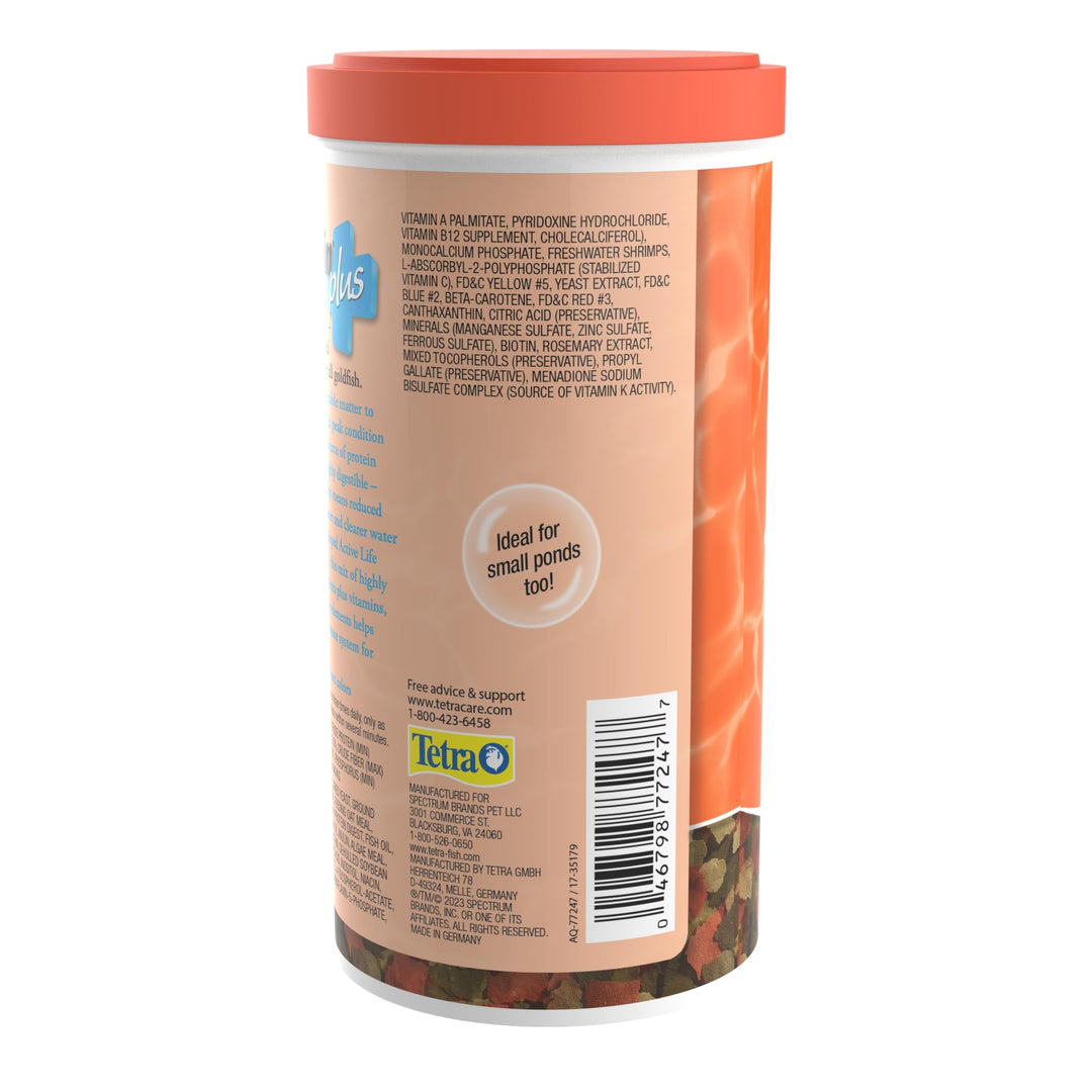 Fin Plus Goldfish Flakes 7.06 Ounces, Balanced Diet, With Algae To Promote Health