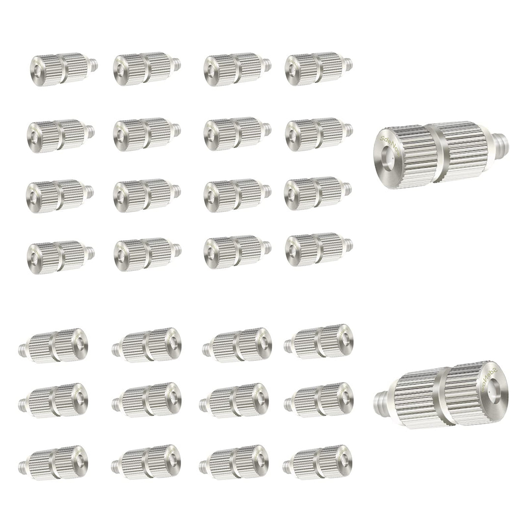 High Pressure Misting Nozzles for Outdoor Cooling System Outdoor Cooling Nozzle, UNC 10/24 Stainless Steel Misting Nozzles 0.012 Orifice (0.3mm), Silver Tone,30 Pcs