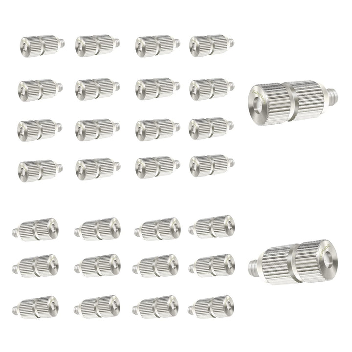 High Pressure Misting Nozzles for Outdoor Cooling System Outdoor Cooling Nozzle, UNC 10/24 Stainless Steel Misting Nozzles 0.012 Orifice (0.3mm), Silver Tone,30 Pcs