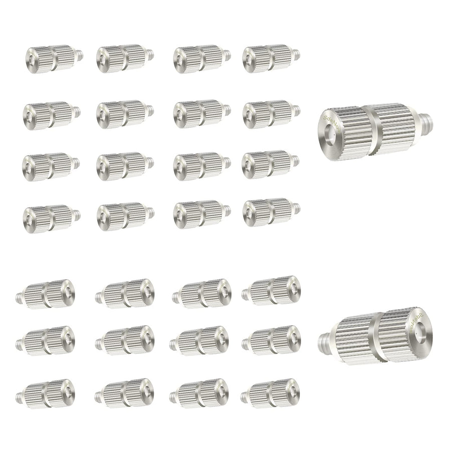 High Pressure Misting Nozzles for Outdoor Cooling System Outdoor Cooling Nozzle, UNC 10/24 Stainless Steel Misting Nozzles 0.012 Orifice (0.3mm), Silver Tone,30 Pcs