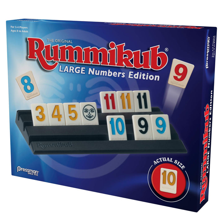 Rummikub Large Numbers Edition - The Original Rummy Tile Game Blue, 5