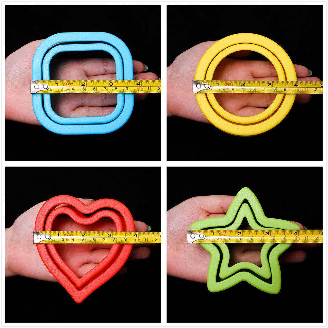 Sandwich Cutter and Sealer,Set of 4 Bread Sandwich Decruster Pancake Maker DIY Cookie Cutters for Kids Bento Box,Round Heart Star Square Shapes Sandwich Decruster Press Mold