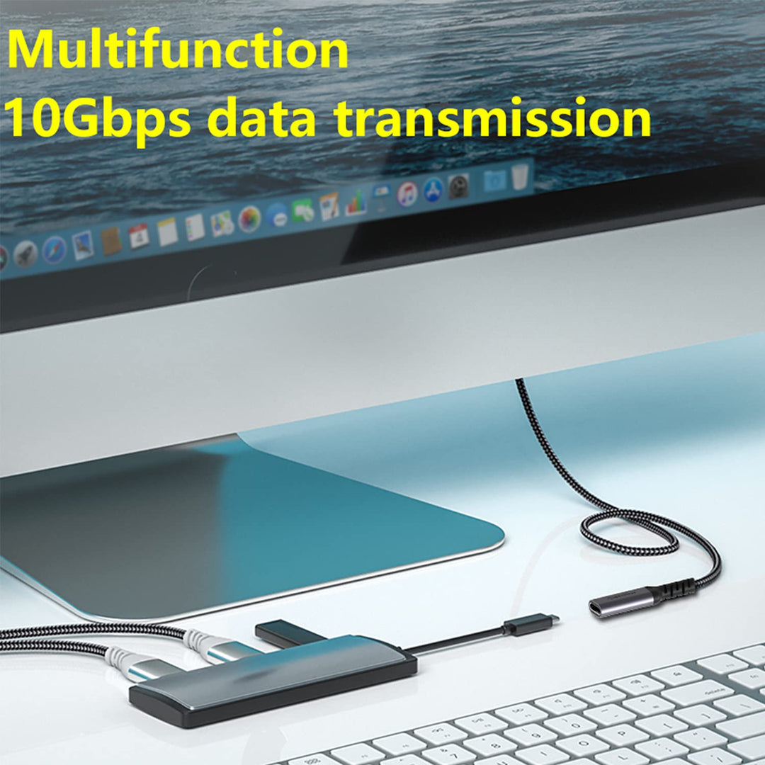 USB C Extension Cable,USB 3.1 Type C Male to Female 10Gbps Coaxial Extension Fast Charging Cable Ultra Thin and Soft Compatible MacBook Pro,iPad Pro,Dell XPS MS Surface Book(6.6FT/2M)