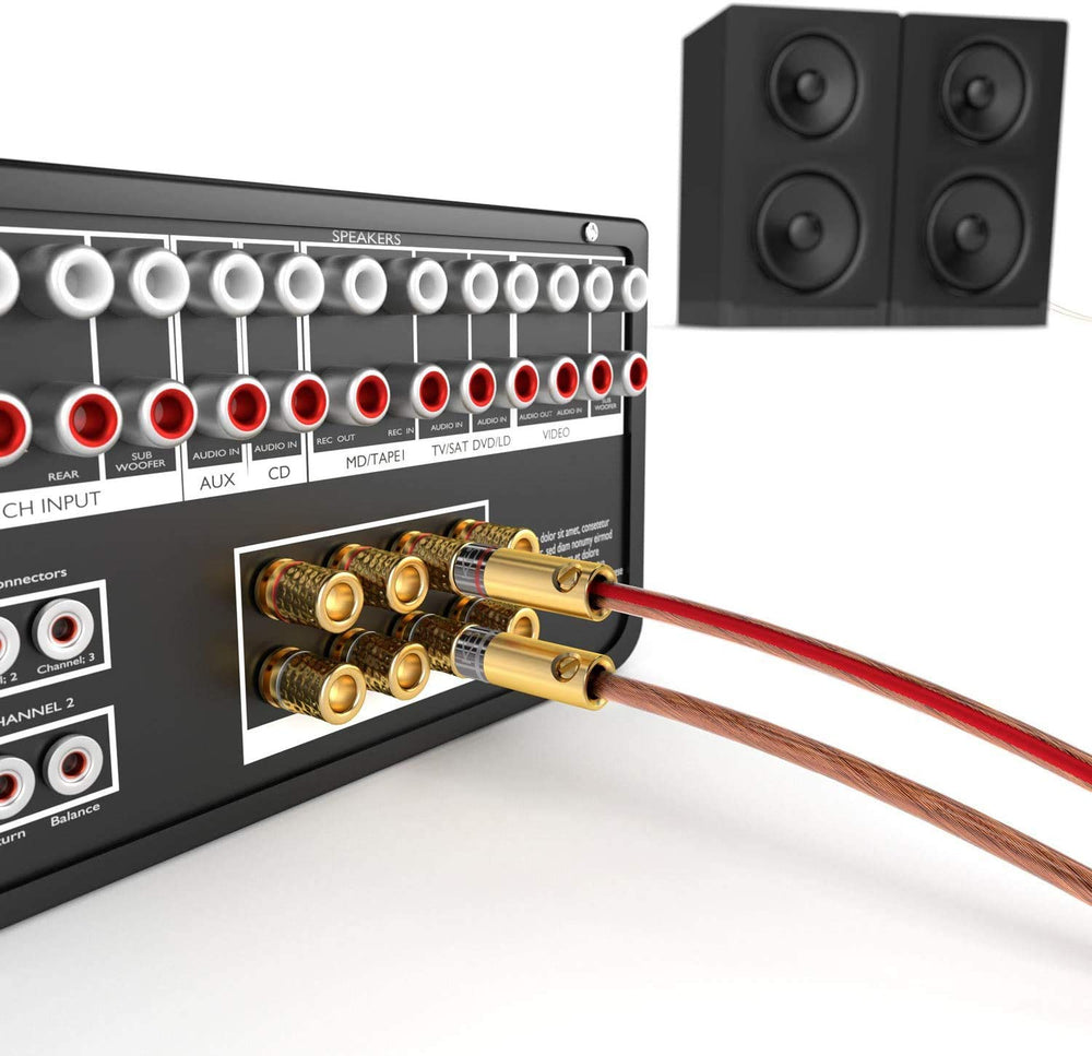 KabelDirekt – Banana Plugs – 10 Pairs (for Speaker Wire