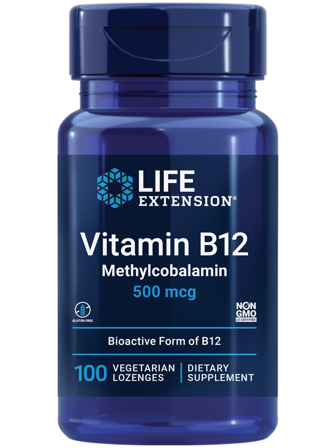 Vitamin B12 Methylcobalamin 500mcg - Vitamin B12 Supplement for General Energy and Brain Health - Sugar Free Vegetarian Lozenges Dissolve in Your Mouth - Once Daily - 100 Count