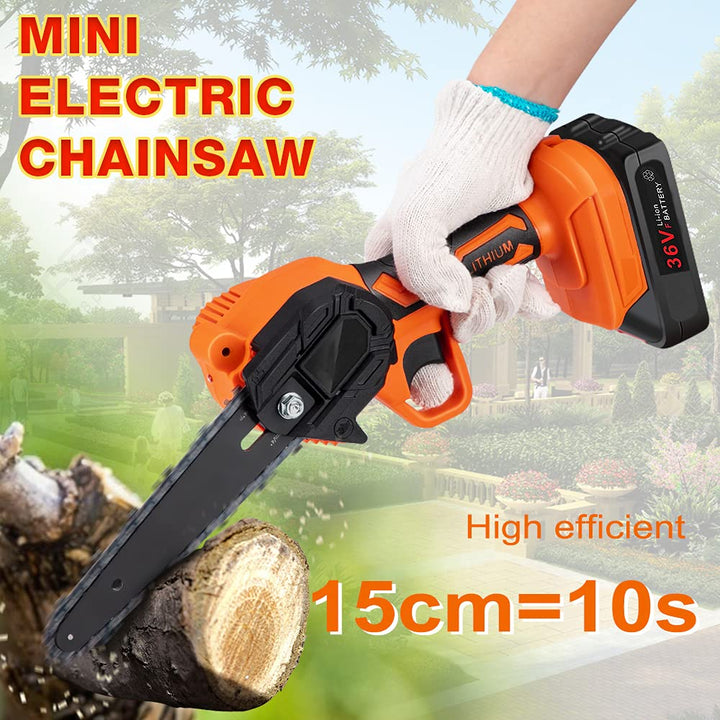 Mini Chainsaw Cordless, 6 Inch Battery Powered Chainsaw