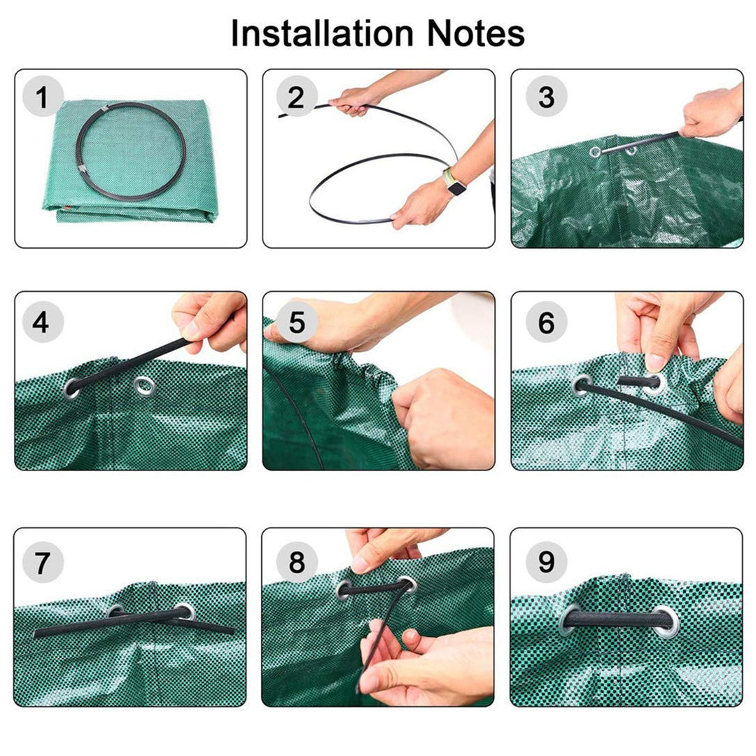 Garden Yard Waste Bags Sacks, Reuseable Gardening Lawn Leaf Bag Garden Tote Debris Container Pop up Grass Bin Landscape Pool Leaves Collector 272L