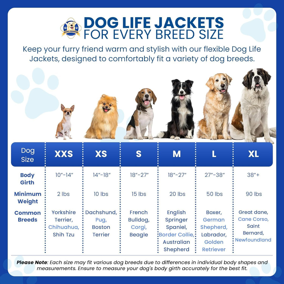 Dog Life Jacket - Keep Your Canine Safe with a Neoprene Life Vest for Swimming and Boating - Available in Different Sizes, Color and Design to Choose - Red, Small