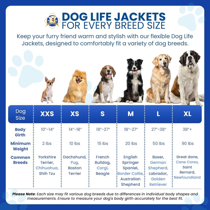 Dog Life Jacket - Keep Your Canine Safe with a Neoprene Life Vest for Swimming and Boating - Available in Different Sizes, Color and Design to Choose - Red, Small